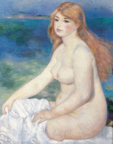 Pierre-Auguste Renoir La baigneuse blonde France oil painting art